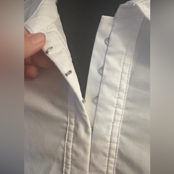 Banana Republic White Corset Blouse sz 0 - Picture 5 of 7